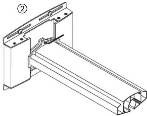 NEC U300X - Attaccare il braccio all'adattatore a muro. - 2