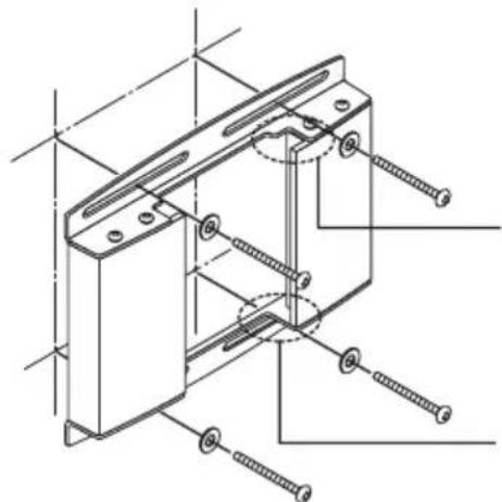 NEC U300X - Przymocuj adapter scienny do materia'u konstrukcyjngo sciany. - 1