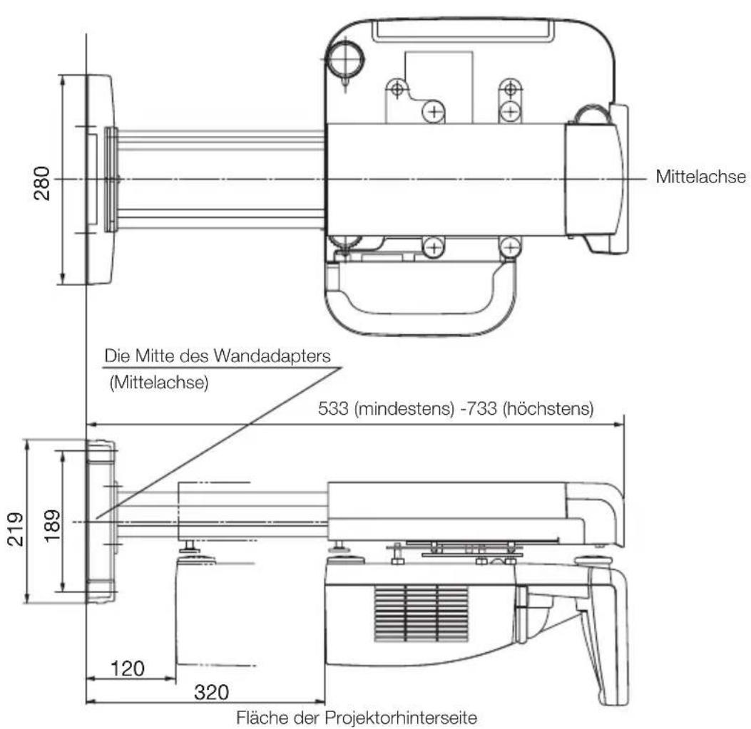 NEC U300X - Abmessungen der Teile: (Einheit: mm) - 1
