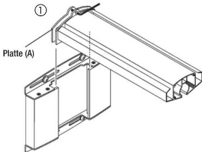 NEC U300X - Den Arm am Wandadapter befestigen. - 1