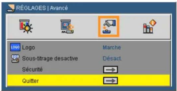 VIEWSONIC PLEDW500 - RÉGLAGES | Avancé - 1