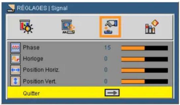 VIEWSONIC PLEDW500 - RÉGLAGES | Signal (RGB) - 1
