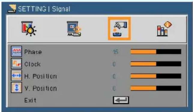 NEC U310W + NP01SK3D - SETTING | Signal (RGB) - 2