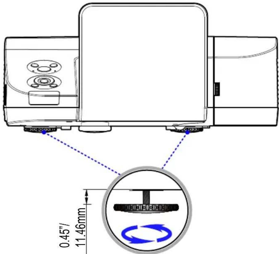 NEC U310W + NP01SK3D - Adjusting the Height of Projector Image - 1