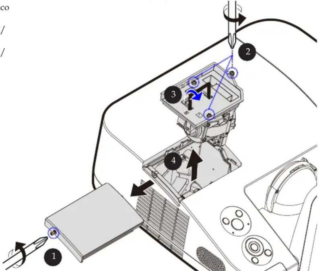 NEC U310W + NP01SK3D - Replacing the lamp - 5