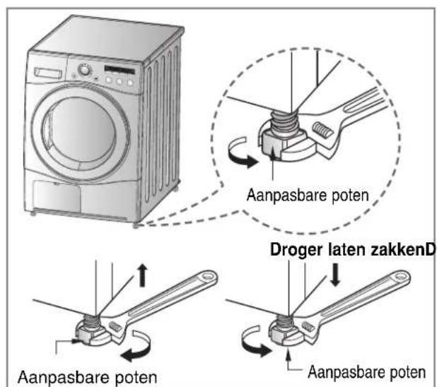 LG RC 8043 AZ - De droger waterpas plaatsen - 2