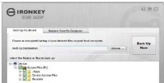 Ironkey Personal D250 - 为我的文件创建安全备份 - 1