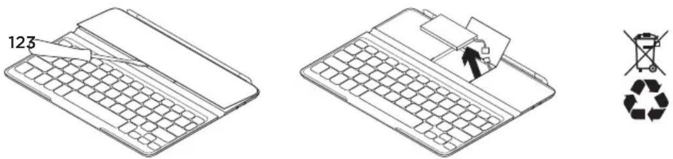LOGITECH Keyboard Case Ultrathin - Akkuentsorgung - 1