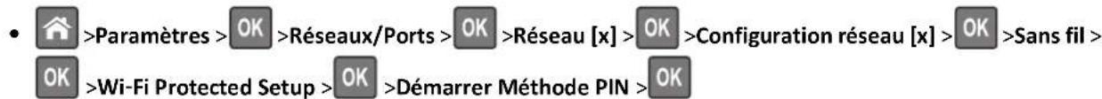 LEXMARK MS610dte - Utilisation de la méthode PIN (Personal Identification Number) - 1