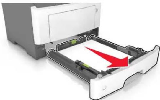 LEXMARK MS610dte - [x]-bourrage papier, retirez le tiroir 1 pour-retirer le papier coince dans le dispositif recto verso. [23y.xx] - 2