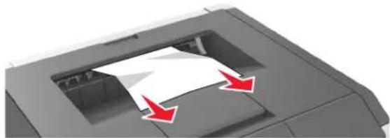 LEXMARK MS610dte - [x]-bourrage papier, retirez le papier coince du réceptacle standard. [20y.xx] - 1