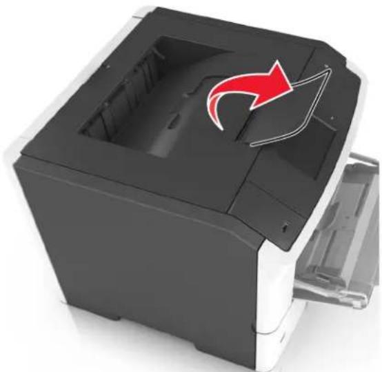 LEXMARK MS610dte - Utilisation du réceptacle standard et de la butée - 1