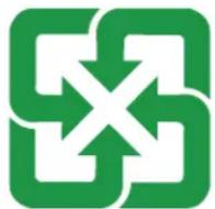 LEXMARK MS610dte - Taiwan waste dry cell batteries recycle logo notice - 1