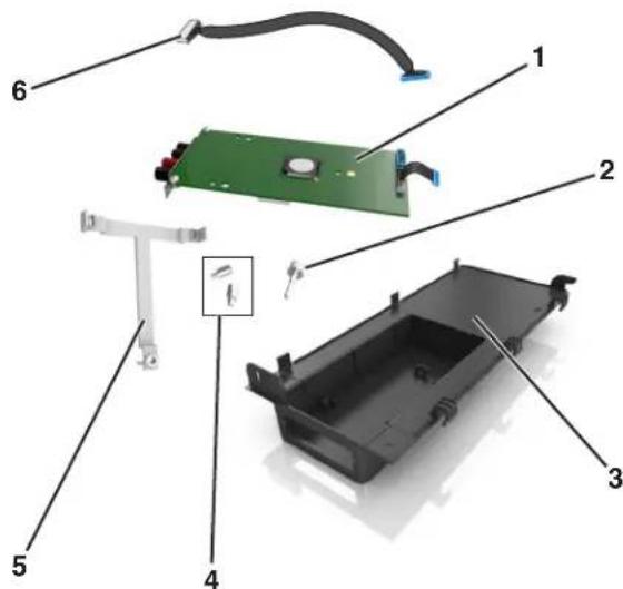 LEXMARK MS610dte - Installation d'un port Internal Solutions Port - 4