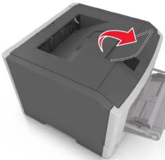 LEXMARK MS610dte - Utilisation du réceptacle standard et de la butée - 1
