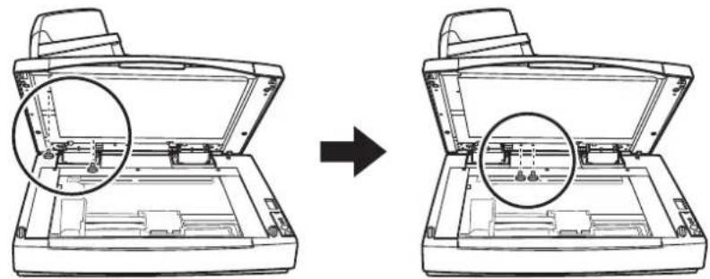 FUJITSU fi6750S - 3Ajustez la position de l'AAD (modèle à plat). - 2