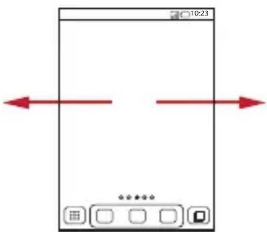 HUAWEI Ideos X5 - Affichage des autres parties de l'écran d'accueil - 1