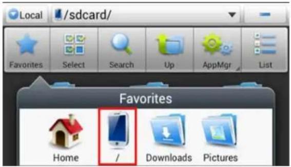 Yarvik Ingenia Horizon 5 - Tilgang til microSD-kortet i ES File Explorer - 1