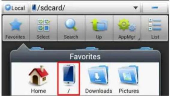 Yarvik Ingenia Horizon 5 - A MicroSD kártya elérése az ES File Explorer fájlkezelőböl - 1