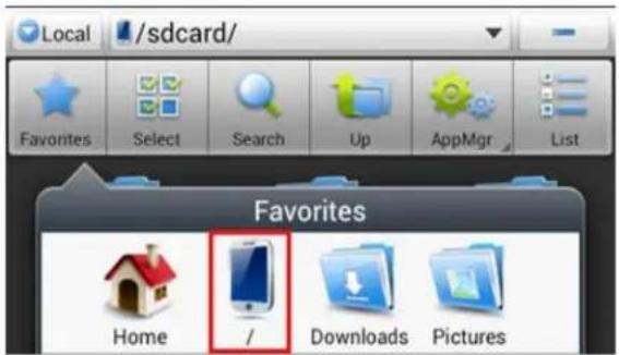 Yarvik Ingenia Horizon 5 - Zugriff auf die MicroSD-Karte mit dem ES File Explorer - 1