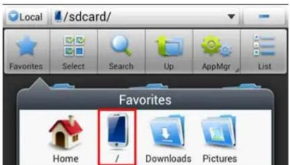 Yarvik Ingenia Horizon 5 - Få adgang til MicroSD-kort i ES File Explorer - 1