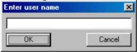 Enter user name OK Cancel