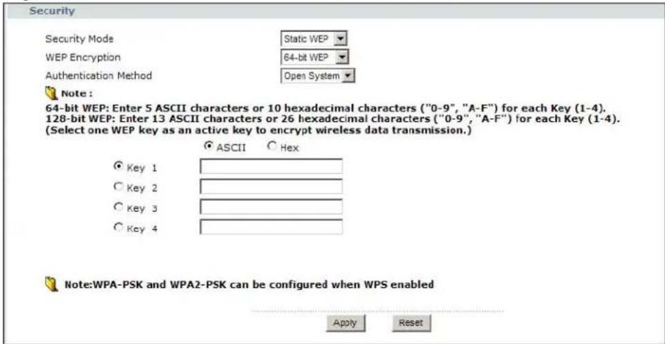 ZYXEL NBG416N - WEP Encryption - 1