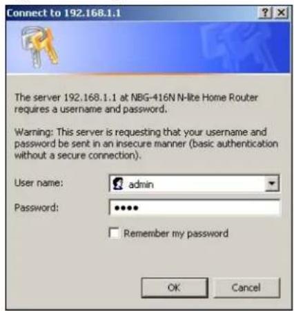 ZYXEL NBG416N - Accessing the Web Configurator - 1