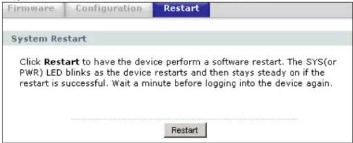 ZYXEL NBG416N - Restart Screen - 1
