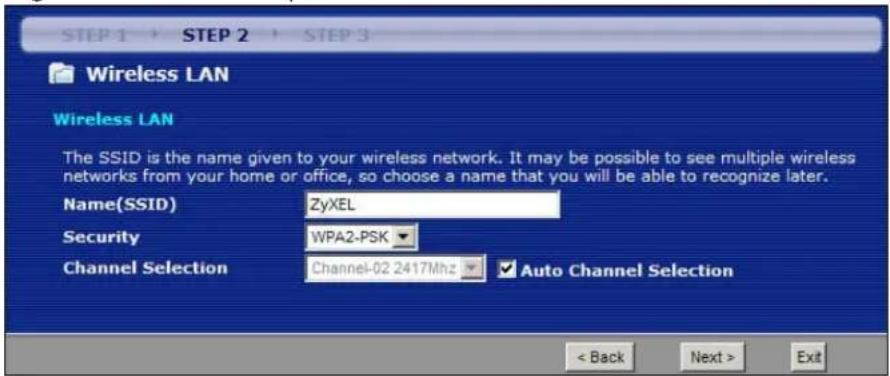 ZYXEL NBG416N - Connection Wizard: STEP 2: Wireless LAN - 1