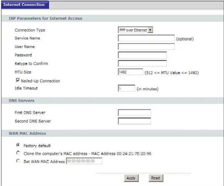 ZYXEL NBG416N - PPPoE Encapsulation - 1