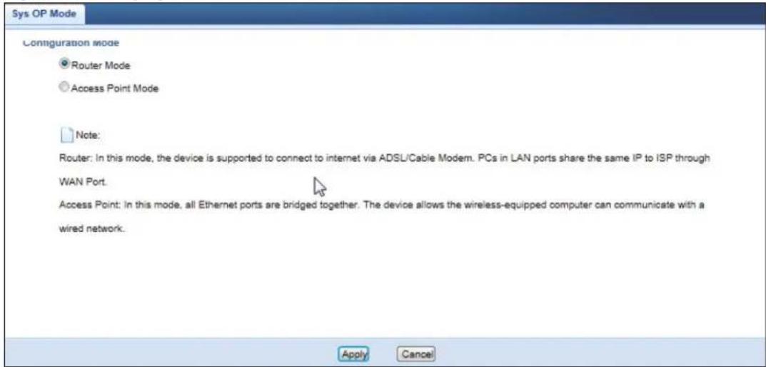 ZYXEL NBG6503 - Setting your Router to AP Mode - 1