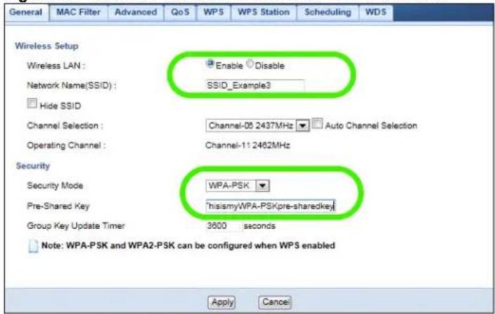ZYXEL NBG6503 - Enabling and Configuring Wireless Security (No WPS) - 1