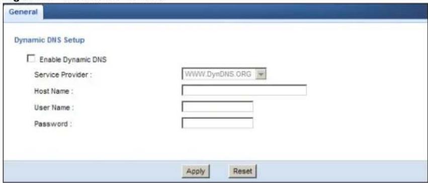 ZYXEL NBG6503 - Dynamic DNS Screen - 1