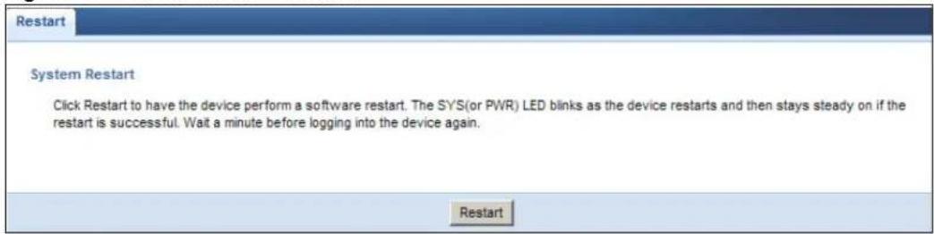 ZYXEL NBG6503 - Restart Screen - 1