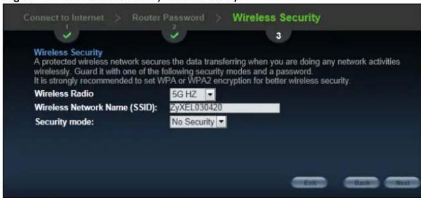 ZYXEL NBG6503 - Wireless Security: No Security - 1