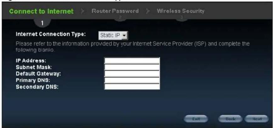 ZYXEL NBG6503 - Connection Type: Static IP - 1