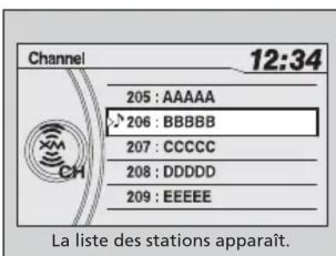 Honda Odyssey (2013) - Sélectionner une station dans une liste - 1