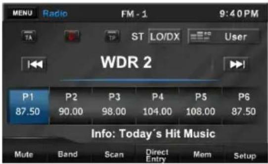 AUDIOVOX VME 9520NAV - Radiotext-Meldungsleiste - 1