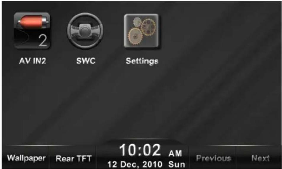 AUDIOVOX VME 9520NAV - Hauptmenü - 1