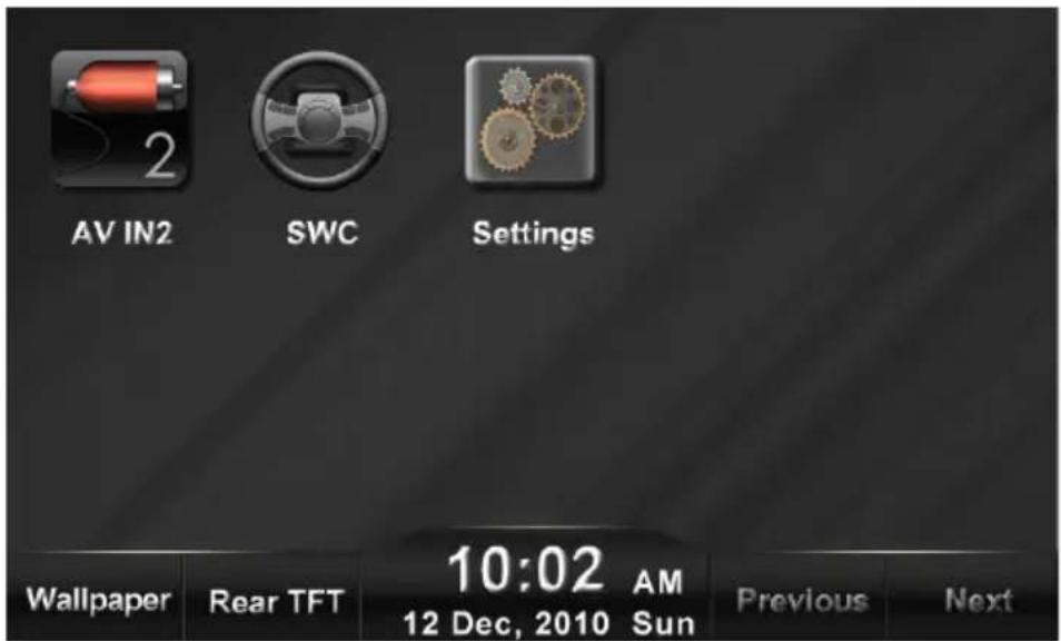 AUDIOVOX VME 9520NAV - Main Menu - 1