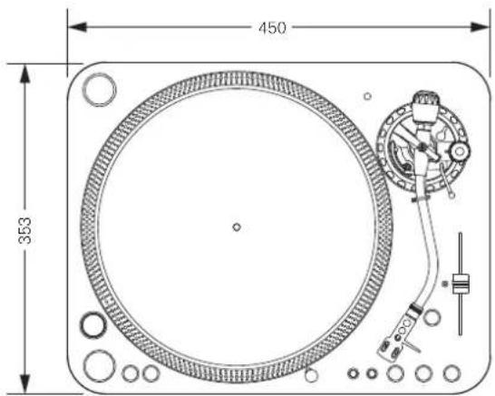 AUDIO TECHNICA ATLP1240USB - Dimensiones - 1