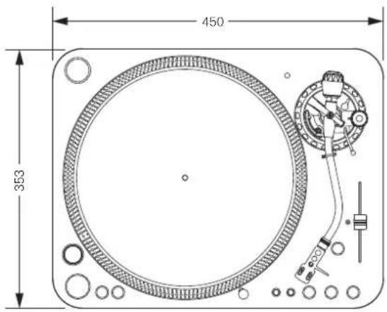 AUDIO TECHNICA ATLP1240USB - Dimensions - 1
