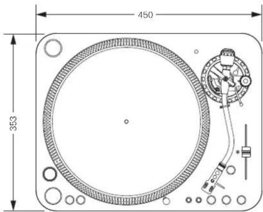 AUDIO TECHNICA ATLP1240USB - Dimensions - 1