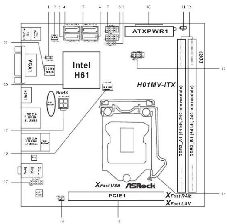 ASROCK H61MVITX - CALIFORNIA, USA ONLY - 2