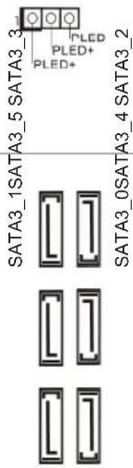 SATA3_1 SATA3_5 SATA3_3 PLED PLED+ PLED+ SATA3_0 SATA3_4 SATA3_2