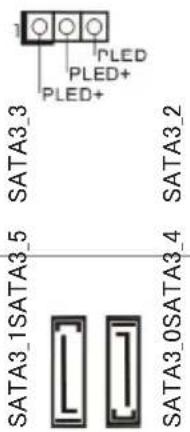 SATA3_3 PLED PLED+ PLED+ SATA3_2 SATA3_1SATA3_5 SATA3_0SATA3_4