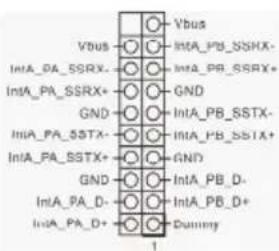 Vbus IntA_PB_SSRX- IntA_PB_SSRX+ GND IntA_PB_SSTX- IntA_PB_SSTX+ GND IntA_PB_D- IntA_PB_D+ Dummy 1