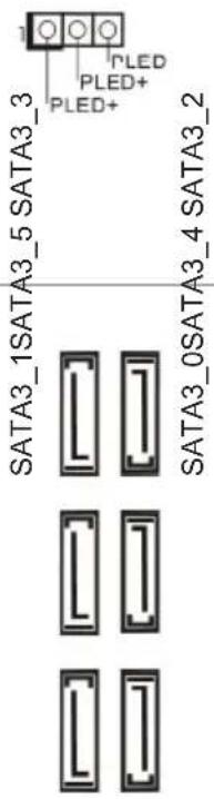 SATA3_1SATA3_5 SATA3_3 PLED PLED+ PLED+ SATA3_0SATA3_4 SATA3_2