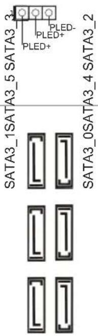 SATA3_1 SATA3_5 SATA3_2 PLED- PLED+ PLED+ SATA3_0 SATA3_4 SATA3_2